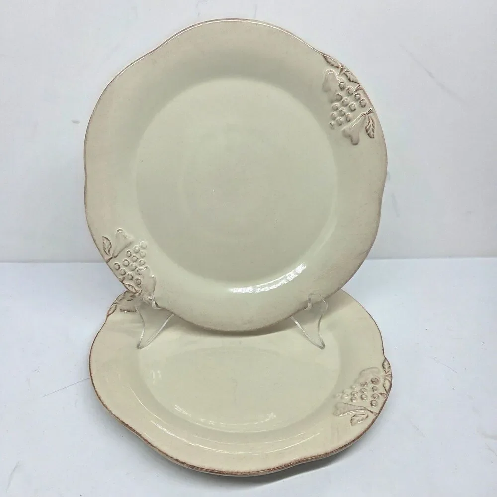 Casafina Casa Stone Madeira Harvest Set Of 2 Vanilla Cream 8 1/2